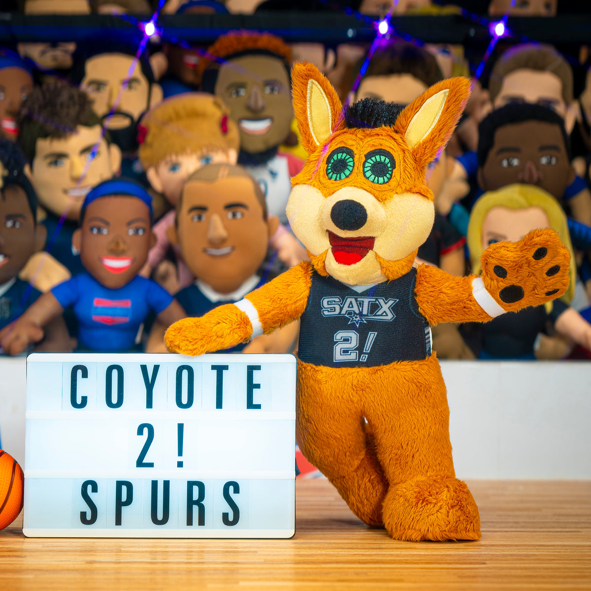 San Antonio Spurs Coyote 10&quot; Mascot Plush Figure (Statement Uniform)