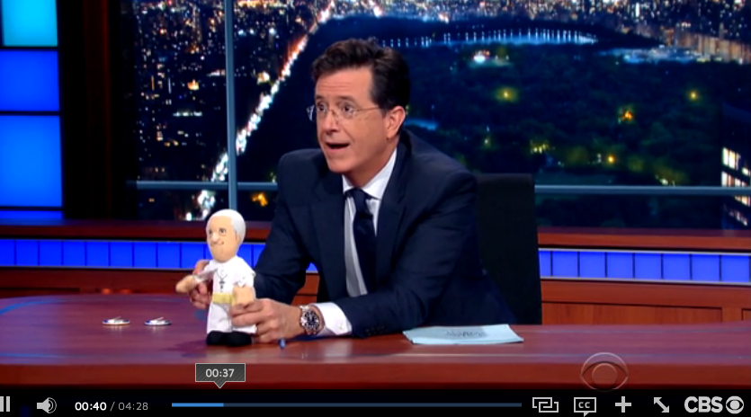 Stephen Colbert w/ Pope