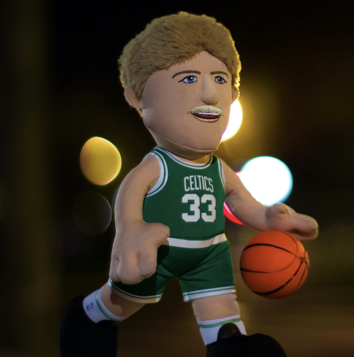 Boston Celtics Bundle: Larry Bird 10&quot; Plush &amp; Celtics Basketball Kuricha Plushie