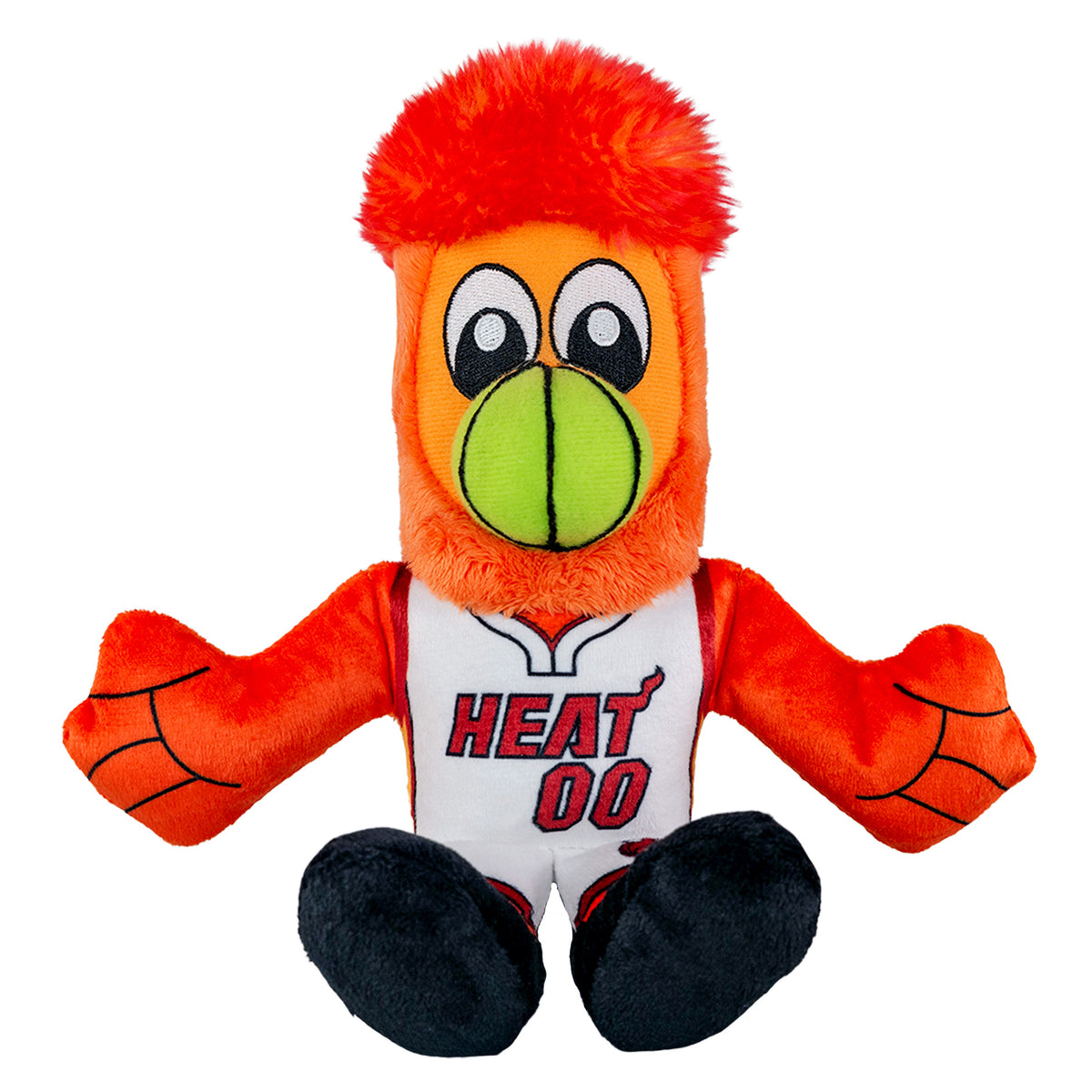 Miami Heat Burnie 8&quot; Mascot Kuricha Plush (Association Jersey White Uniform
