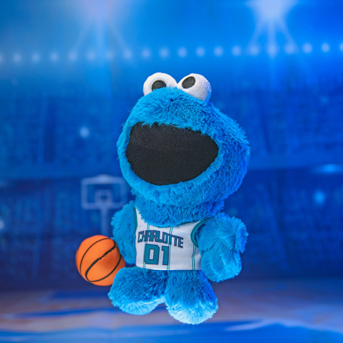 Charlotte Hornets Sesame Street Cookie Monster 8&quot; Kuricha Plush