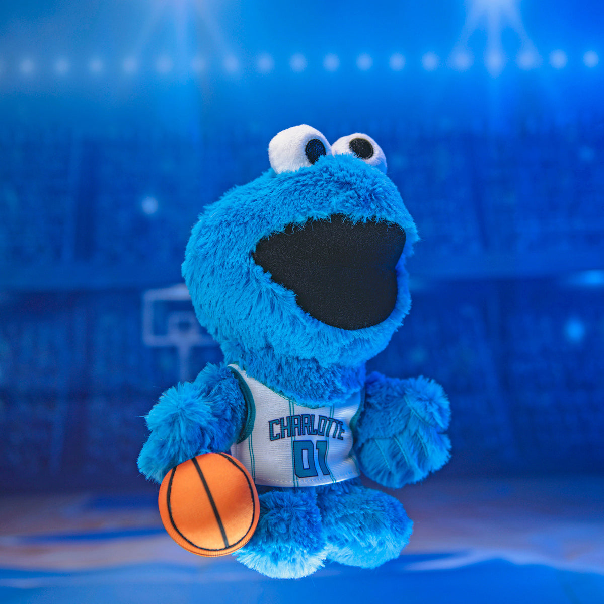 Charlotte Hornets Sesame Street Cookie Monster 8&quot; Kuricha Plush