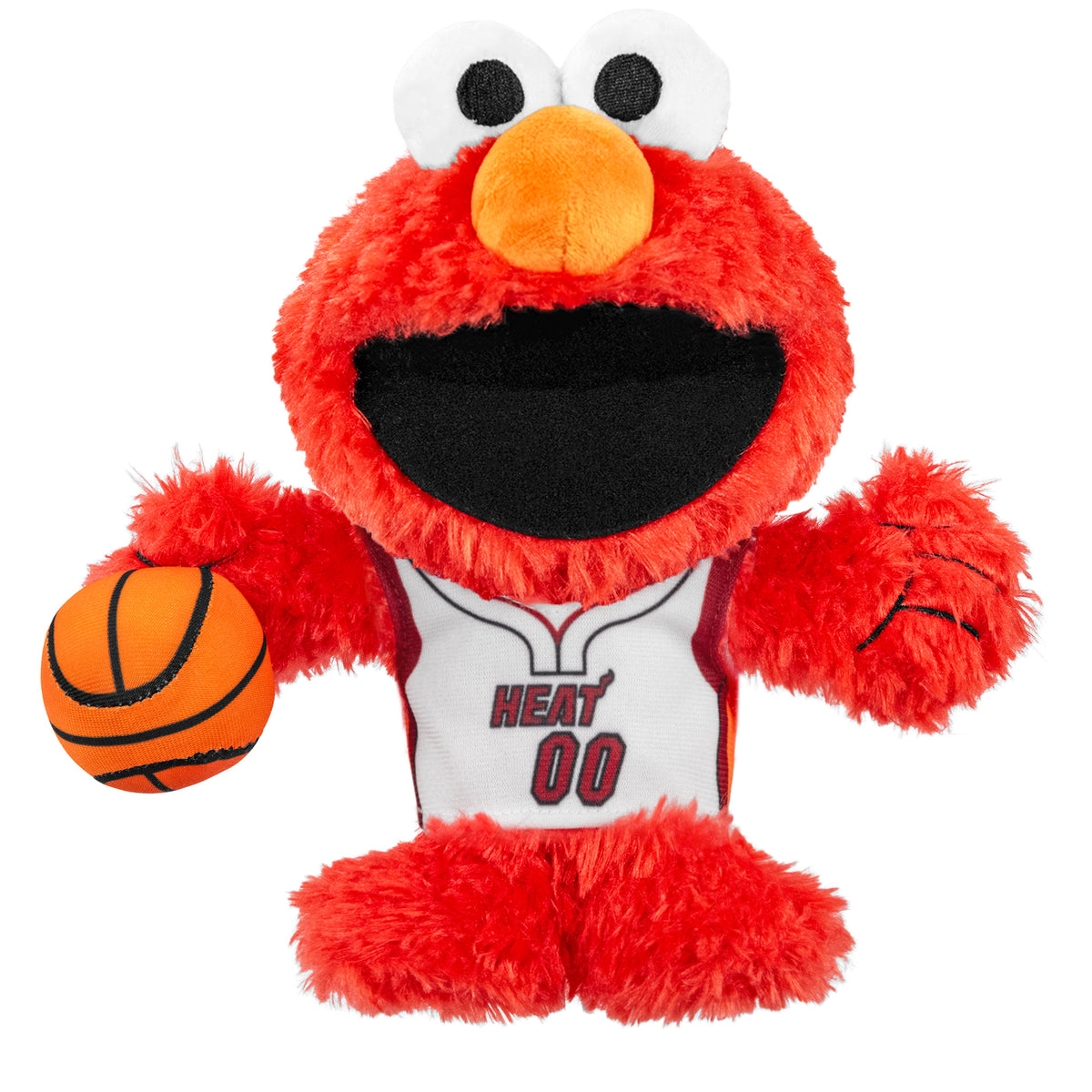 Miami Heat Sesame Street Elmo 8" NBA Kuricha Sitting Plush