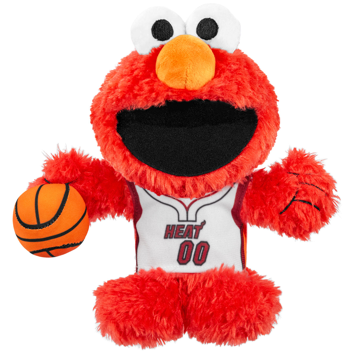Miami Heat Sesame Street Elmo 8" NBA Kuricha Sitting Plush