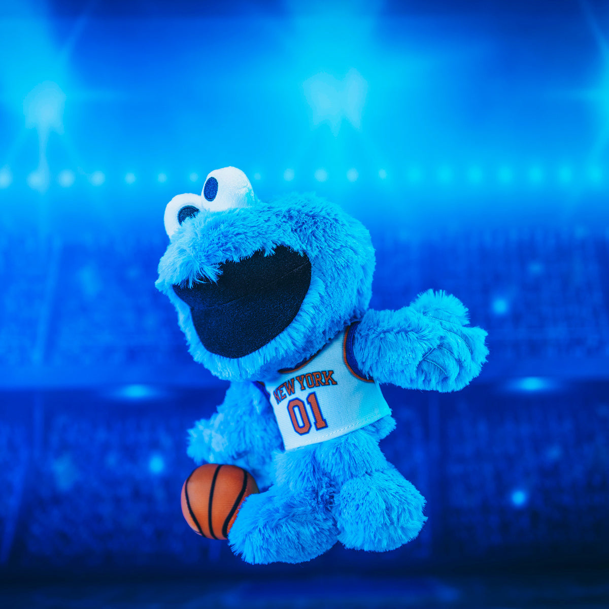 New York Knicks Sesame Street Cookie Monster 8&quot; Kuricha Plush