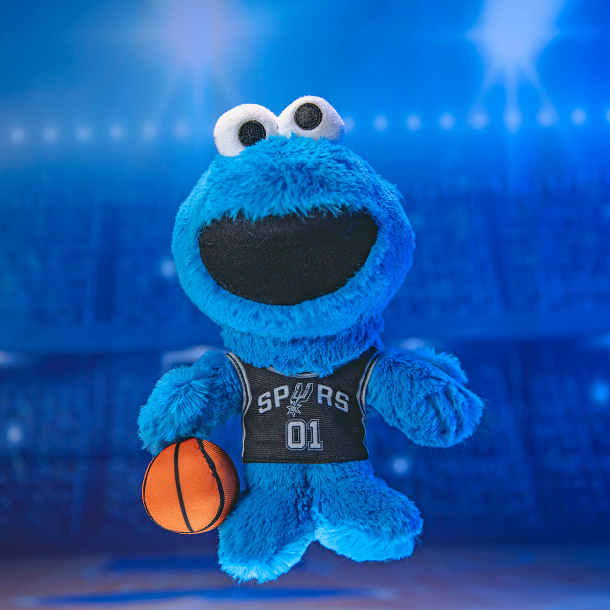 San Antonio Spurs Sesame Street Cookie Monster 8&quot; Kuricha Plush
