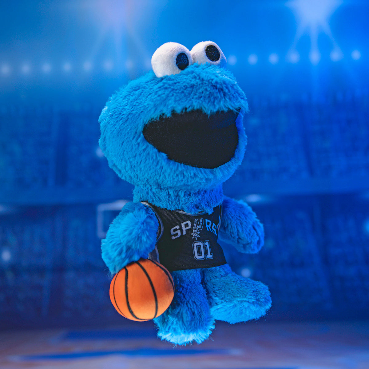 San Antonio Spurs Sesame Street Cookie Monster 8&quot; Kuricha Plush