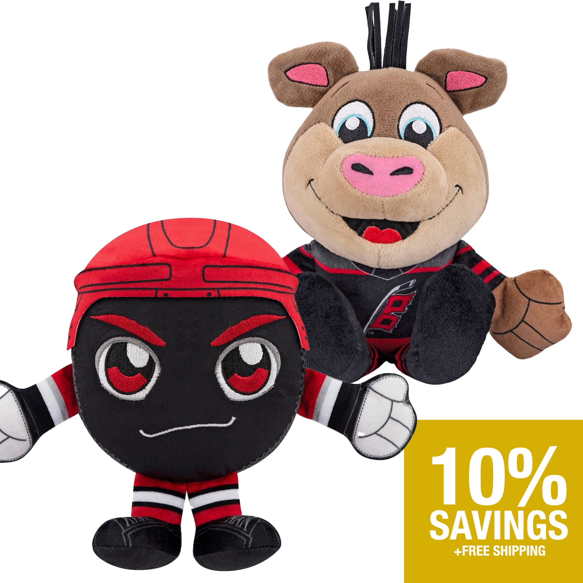 Carolina Hurricanes Kuricha Bundle: Stormy and Hurricanes Puck Kuricha Plushies