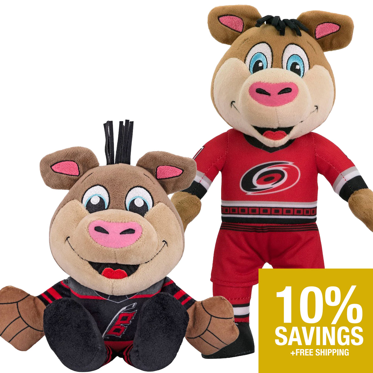 Bleacher Creatures Carolina Hurricanes Stormy Mascot Bundle: 10&quot; Plush Figure &amp; Kuricha Plushie