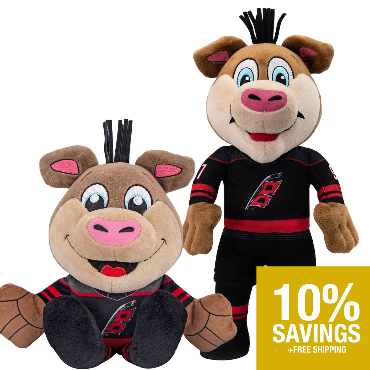 Carolina Hurricanes Stormy Mascot Bundle: 10&quot; Plush Figure &amp; Kuricha Plushie