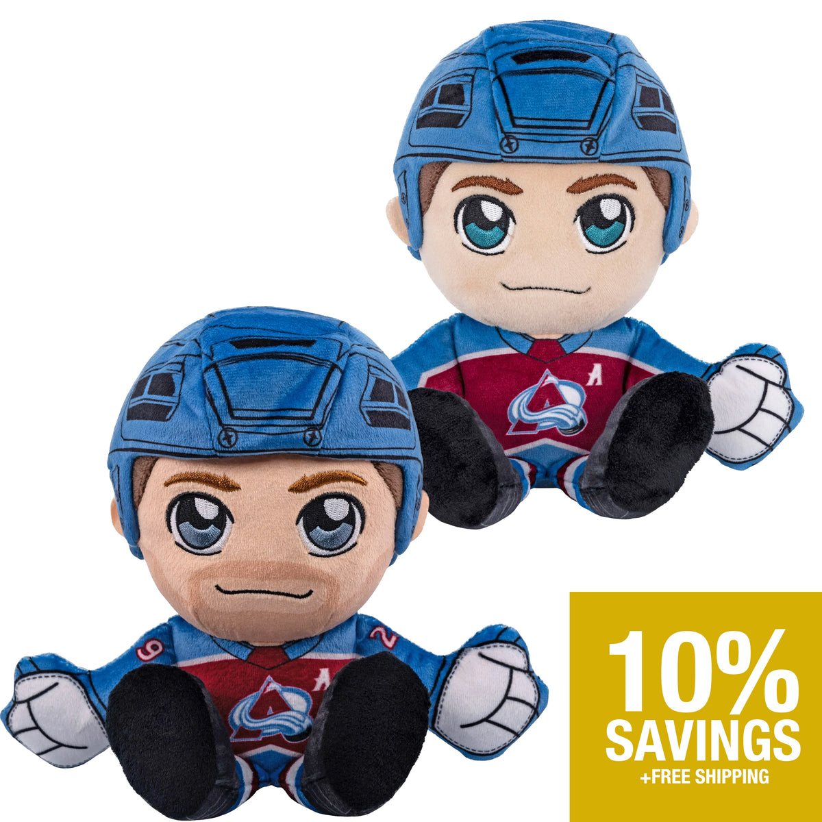 Colorado Avalanche Bundle: 8&quot; Cale Makar &amp; Nathan MacKinnon Kuricha Plushies