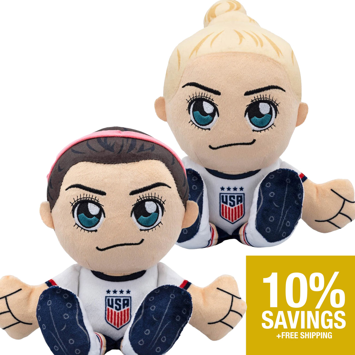 US Women&#39;s Soccer Kuricha Bundle: Alex Morgan and Kristie Mewis Kuricha Plushies