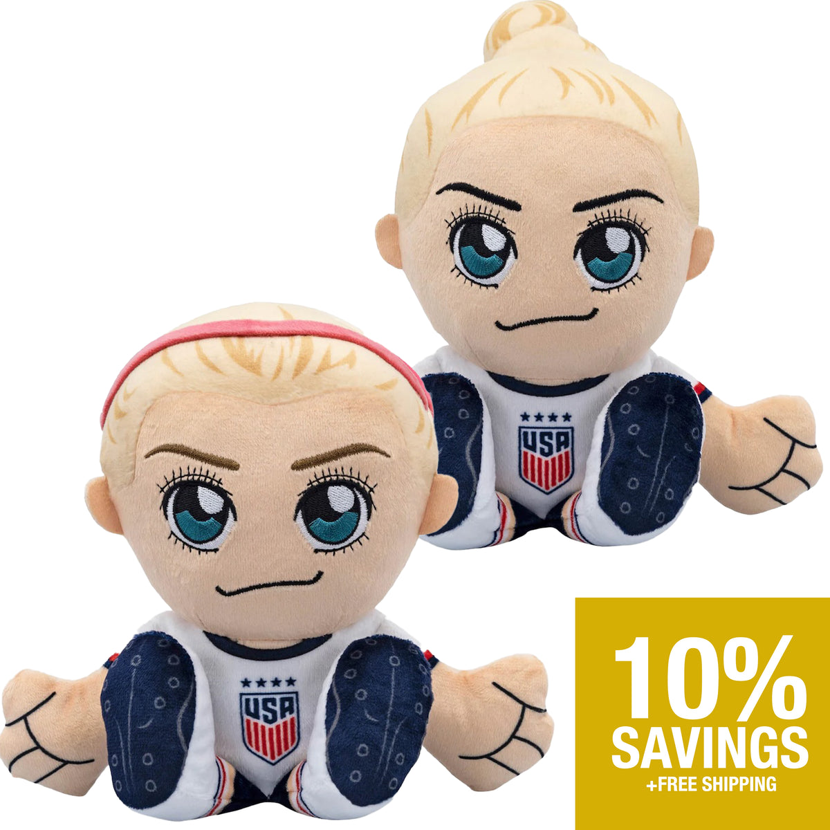 US Women&#39;s Soccer Kuricha Bundle: Kristie Mewis and Lindsey Horan Kuricha Plushies