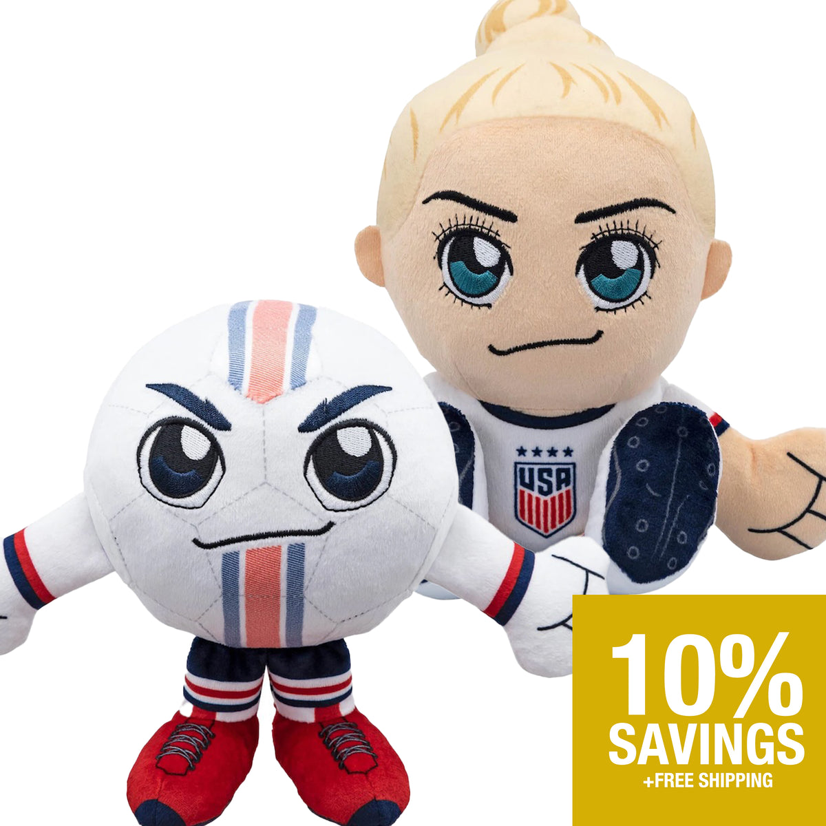 US Women&#39;s Soccer Kuricha Bundle: Kristie Mewis and US Soccer Ball Kuricha Plushies