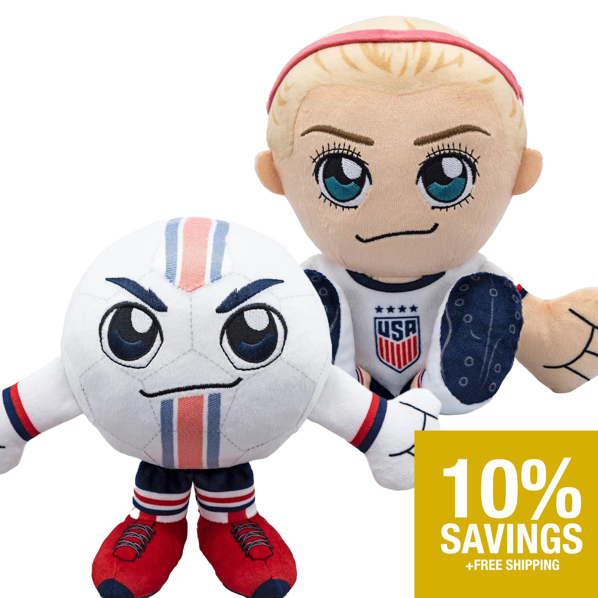 US Women&#39;s Soccer Kuricha Bundle: Lindsey Horan and US Soccer Ball Kuricha Plushies