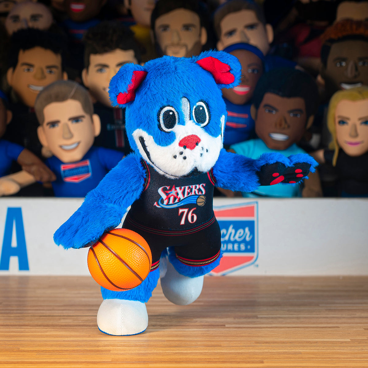 Philadelphia 76ers Franklin Hardwood Classics 10&quot; Mascot Plush Figure (Black Uniform)