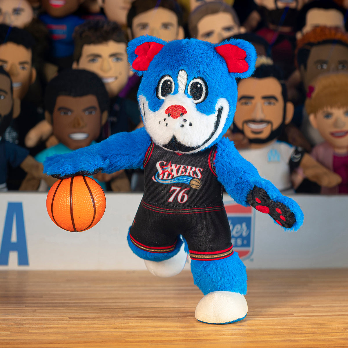 Philadelphia 76ers Franklin Hardwood Classics 10&quot; Mascot Plush Figure (Black Uniform)