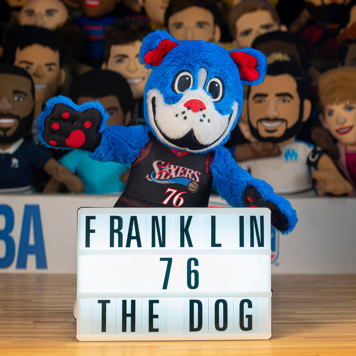 Philadelphia 76ers Franklin Hardwood Classics 10&quot; Mascot Plush Figure (Black Uniform)