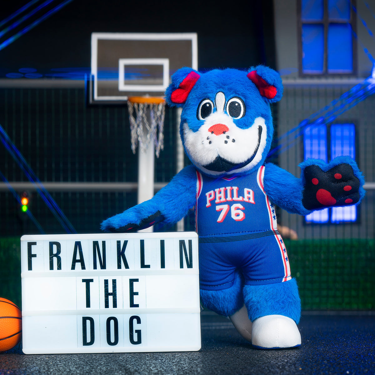 Philadelphia 76ers Franklin 10&quot; Mascot Plush Figure (Blue Uniform)