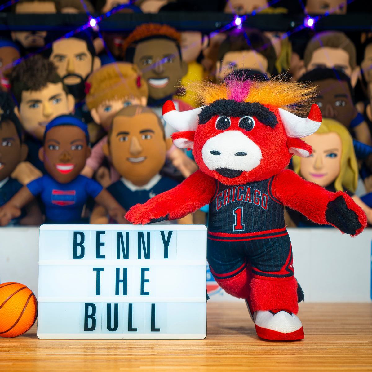 Chicago Bulls Benny the Bull 10&quot; Mascot Plush Figure (Black Uniform)
