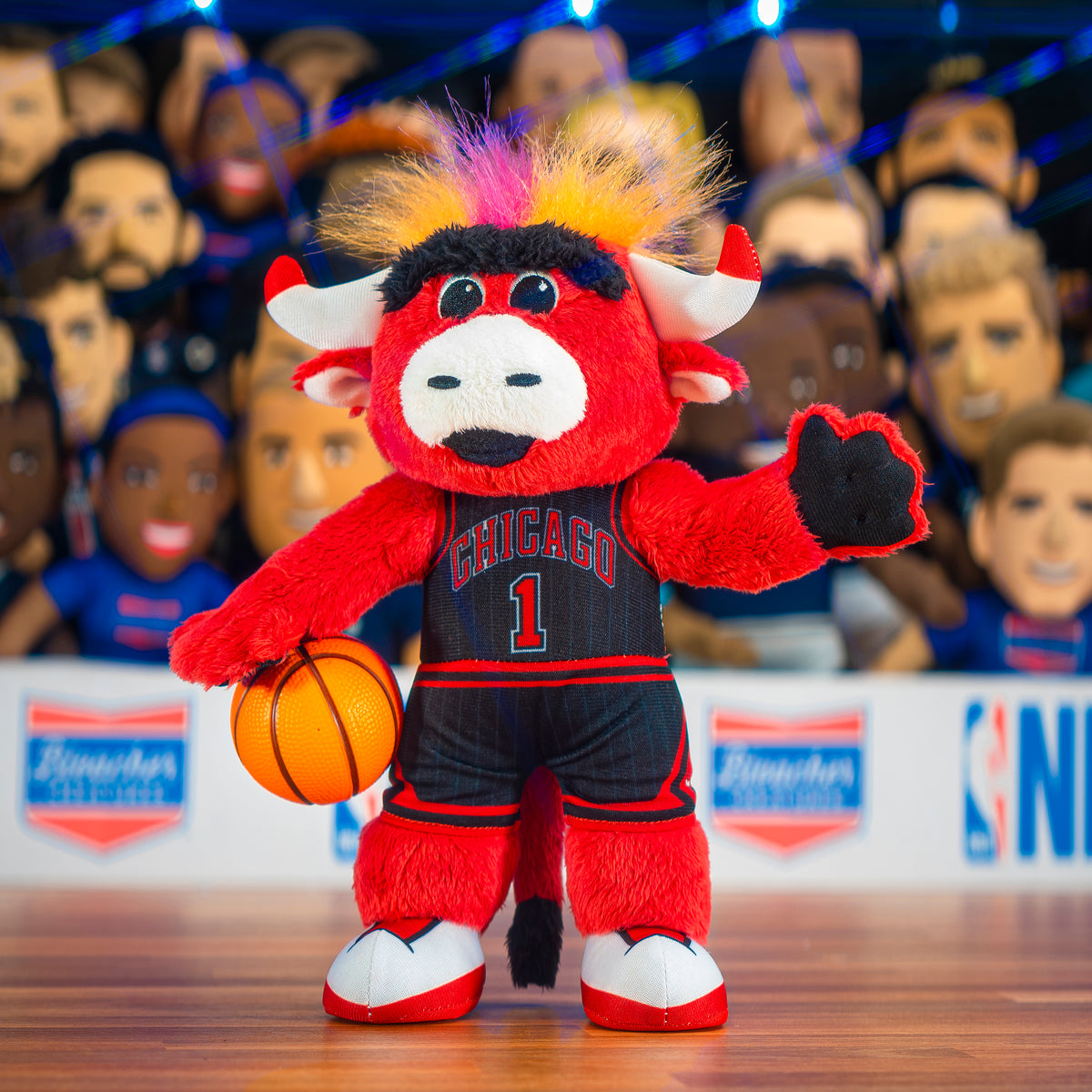 Chicago Bulls Benny the Bull 10&quot; Mascot Plush Figure (Black Uniform)