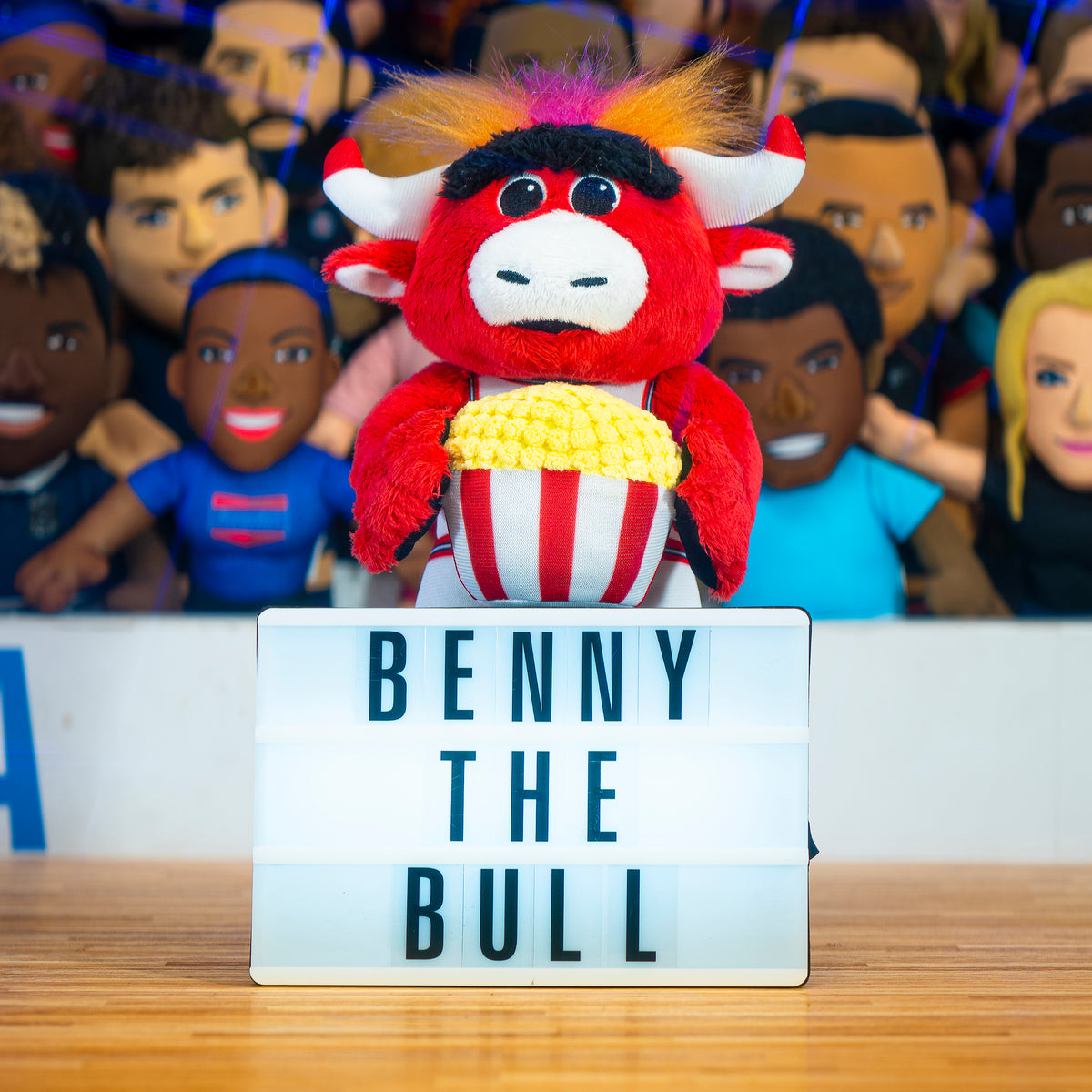 Chicago Bulls Benny the Bull 10&quot; Mascot Plush Figure (Popcorn)