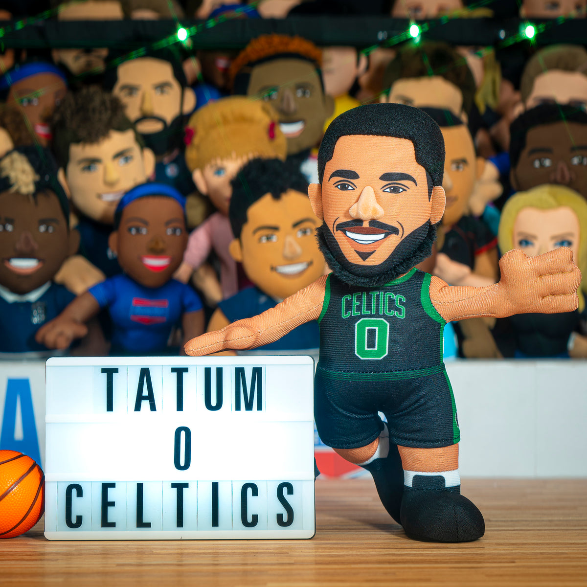 Boston Celtics Jayson Tatum 10&quot; Plush Figure (Black Uniform)