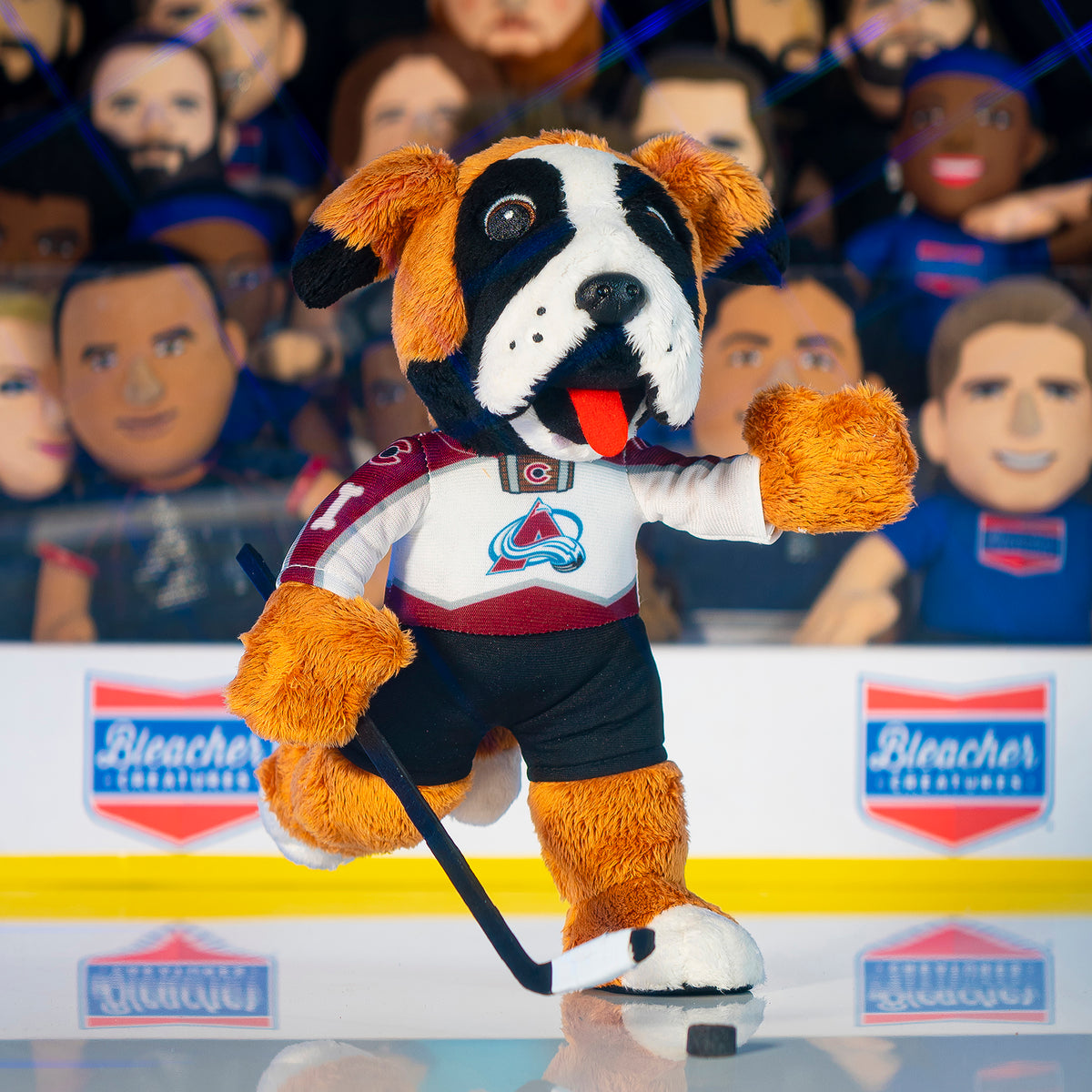 Colorado Avalanche Bernie 10&quot; Mascot Plush Figure (White Road Uniform)