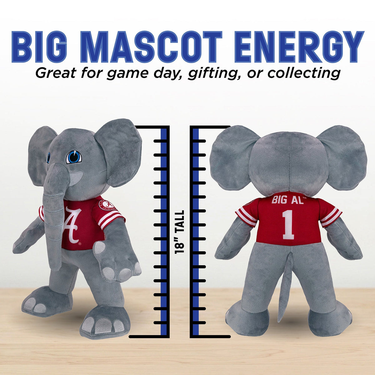 Alabama Crimson Tide Big Al 18" Collegiate Mascot Plush Figure