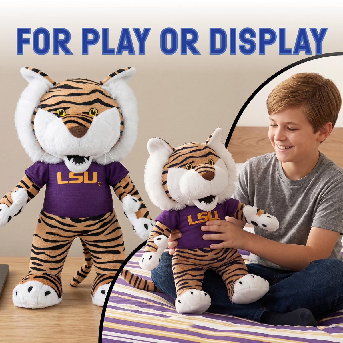 LSU Tigers Mike the Tiger 18" Collegiate Mascot Plush Figure