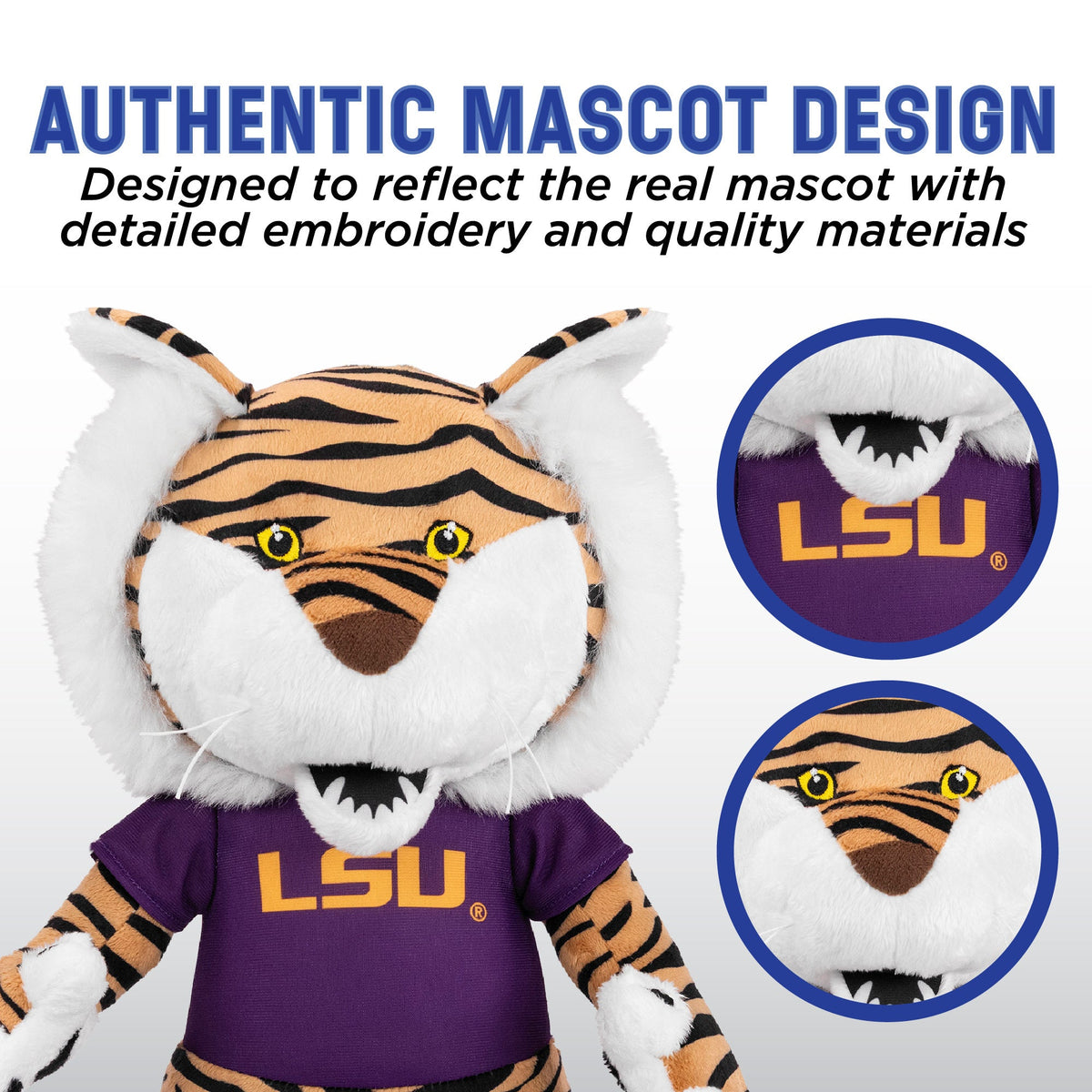 LSU Tigers Mike the Tiger 18" Collegiate Mascot Plush Figure