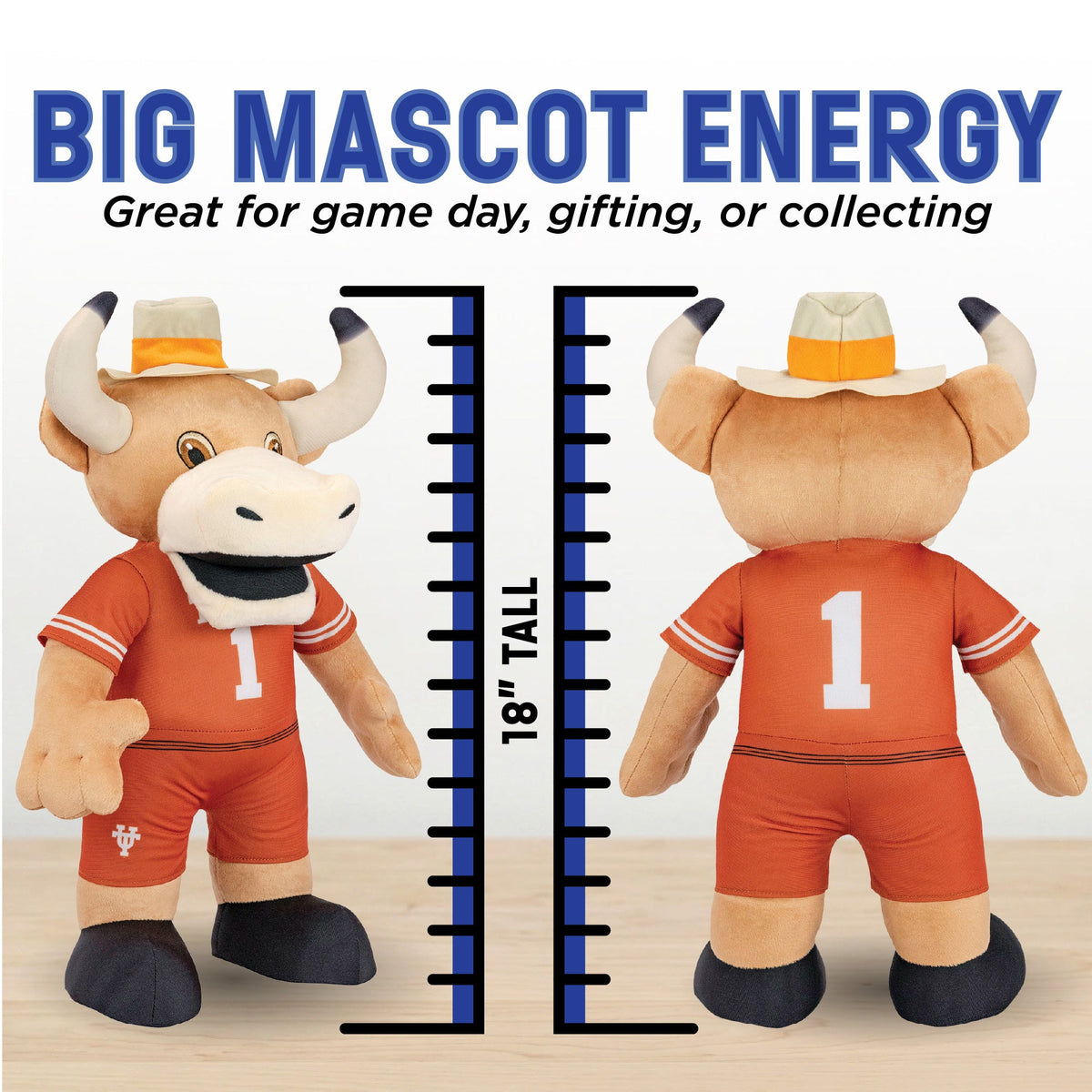 Texas Longhorns Hook 'Em 18" Collegiate Mascot Plush Figure