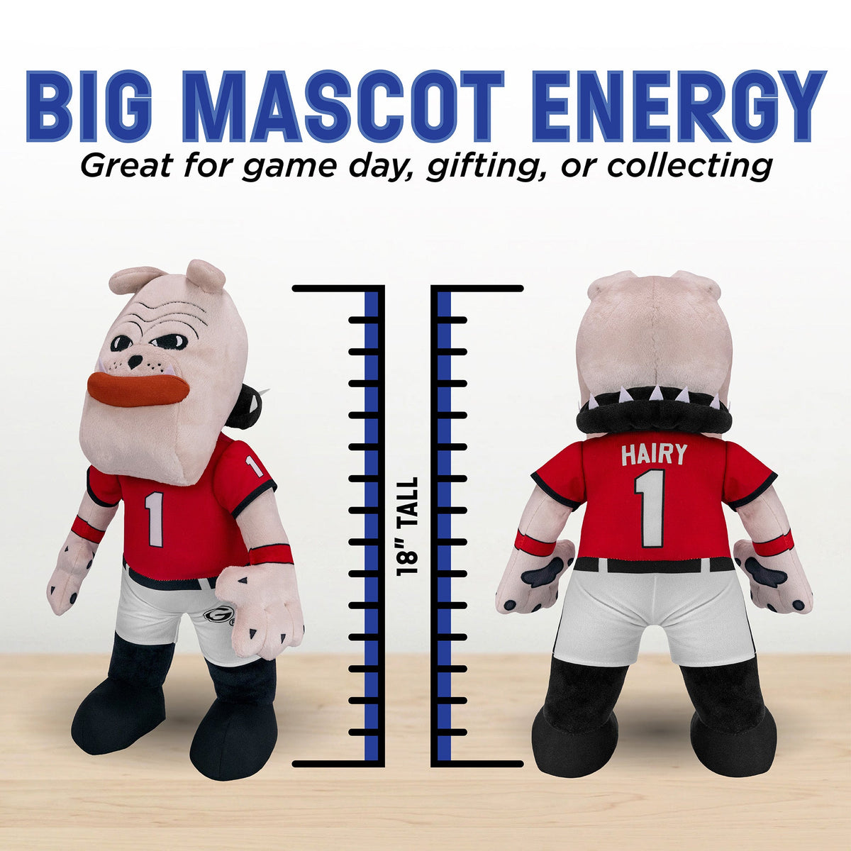 Georgia Bulldogs Hairy Dawg 18" Collegiate Mascot Plush Figure