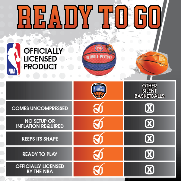 NBA Detroit Pistons Silent Basketball