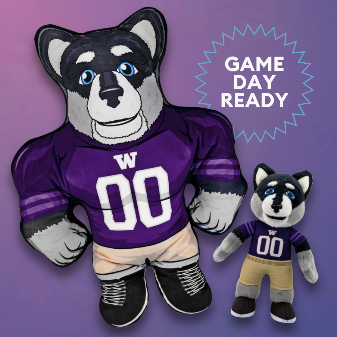 Washington Huskies Harry the Husky Mascot Plush Bundle