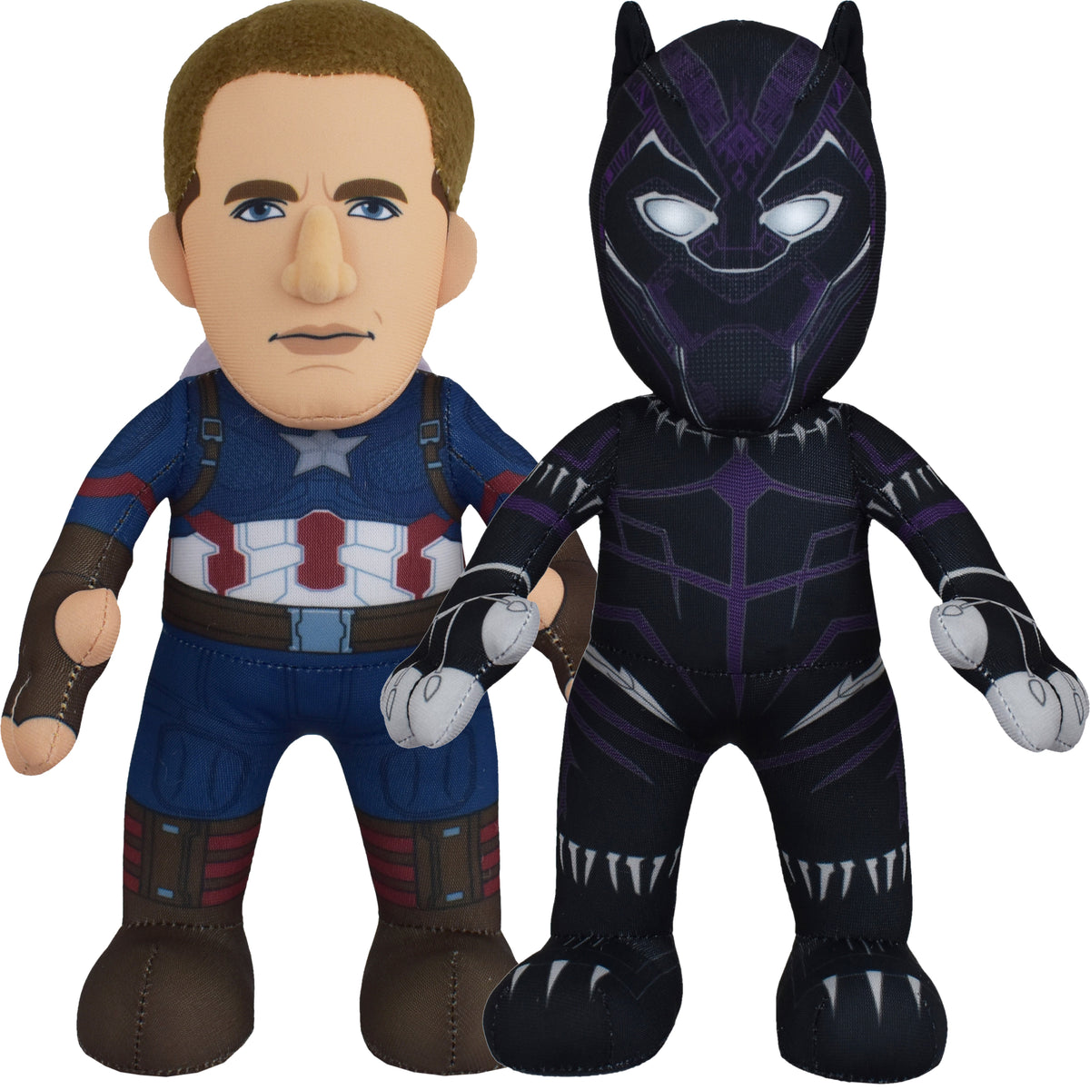 Marvel Bundle: Captain America &amp; Black Panther 10&quot; Plush Figures