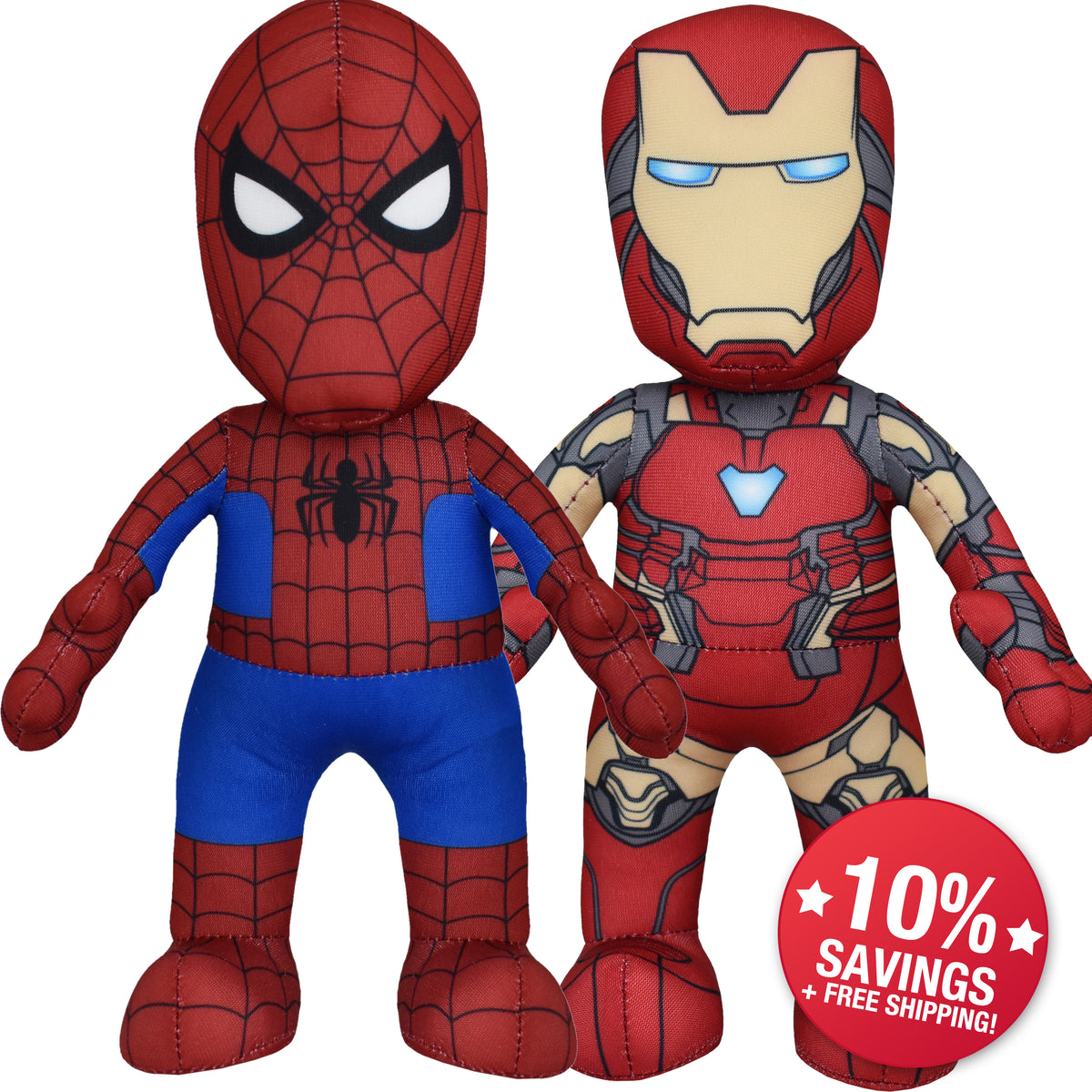 Marvel Bundle: Spider-Man &amp; Iron Man 10&quot; Plush Figures