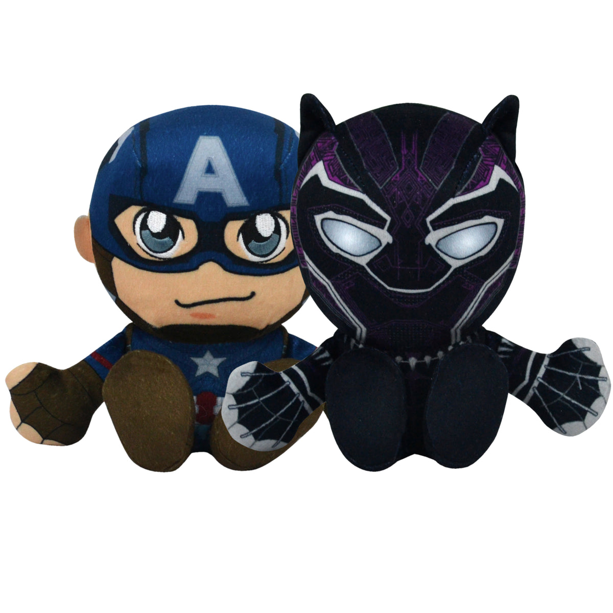 Marvel Black Panther &amp; Captain America 8&quot; Kuricha Bundle
