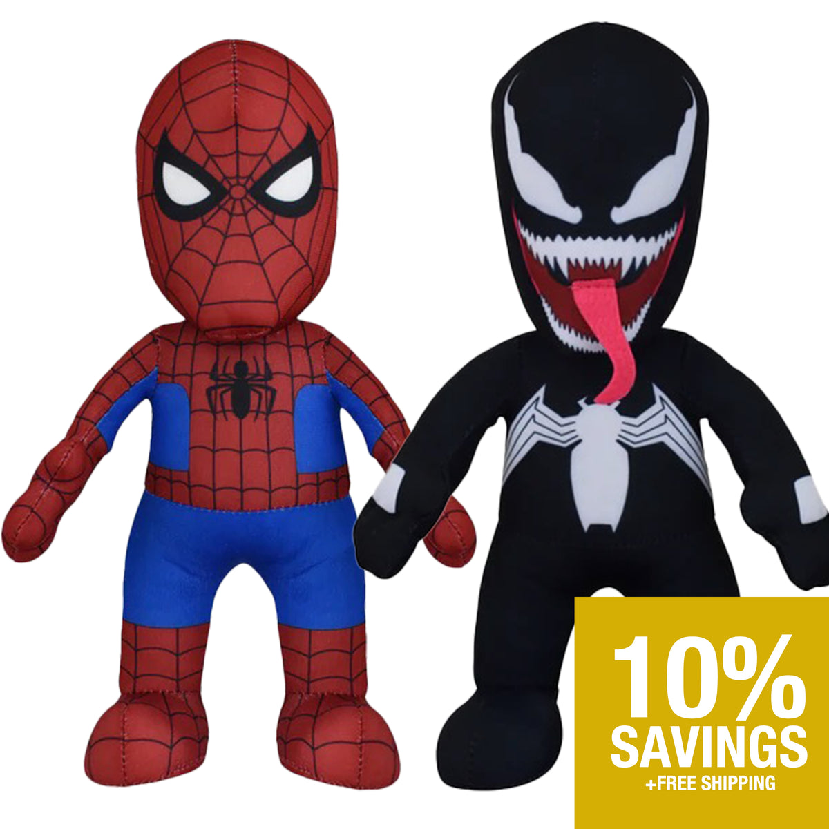 Marvel Bundle: Spider-Man &amp; Venom 10&quot; Plush Figures