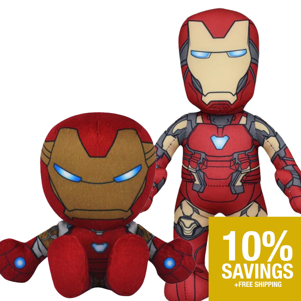 Marvel Iron Man 8&quot; Kuricha &amp; 10&quot; Plush Bundle