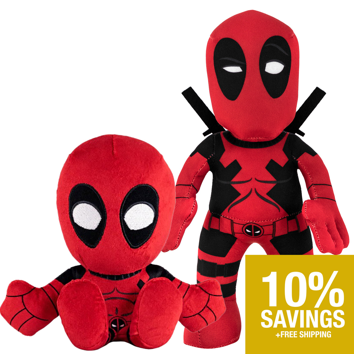 Marvel Deadpool 8&quot; Kuricha &amp; 10&quot; Plush Bundle