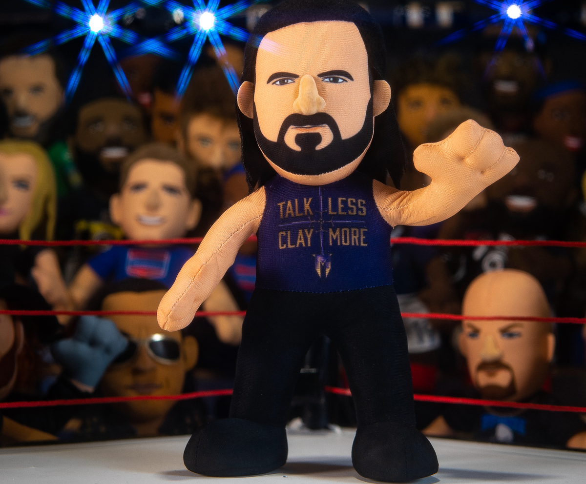WWE Drew McIntyre Sleep Squad Blanket &amp; 10&quot; Bleacher Creature Bundle
