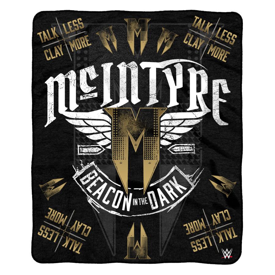 WWE Drew McIntyre Sleep Squad Blanket &amp; 10&quot; Bleacher Creature Bundle