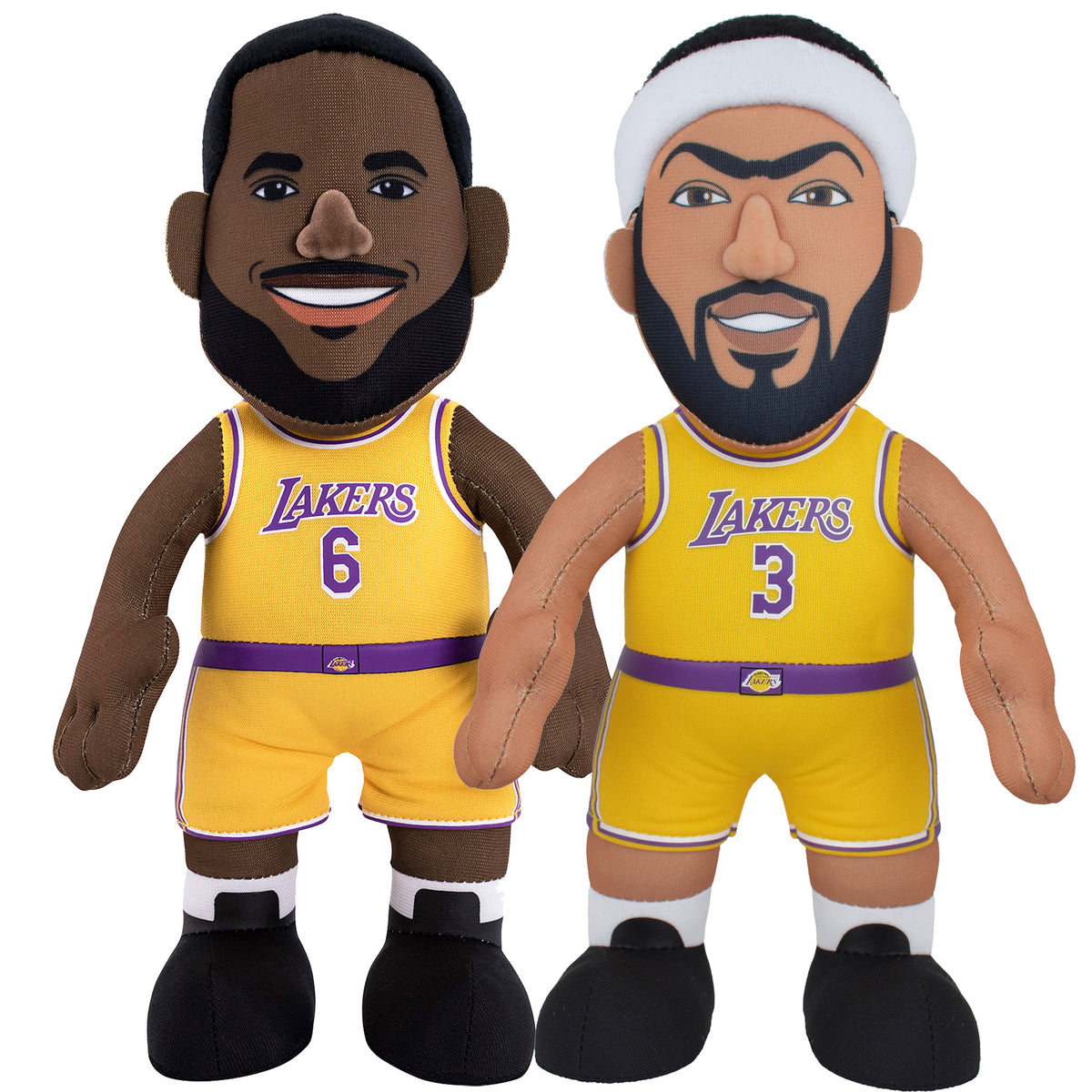 Los Angeles Lakers Bundle: Lebron James &amp; Anthony Davis 10&quot; Plush Figures