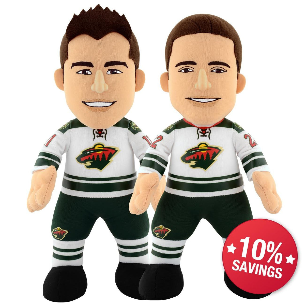 Minnesota Wild Bundle: Zach Parise and Nino Niederreiter 10&quot; Plush Figures
